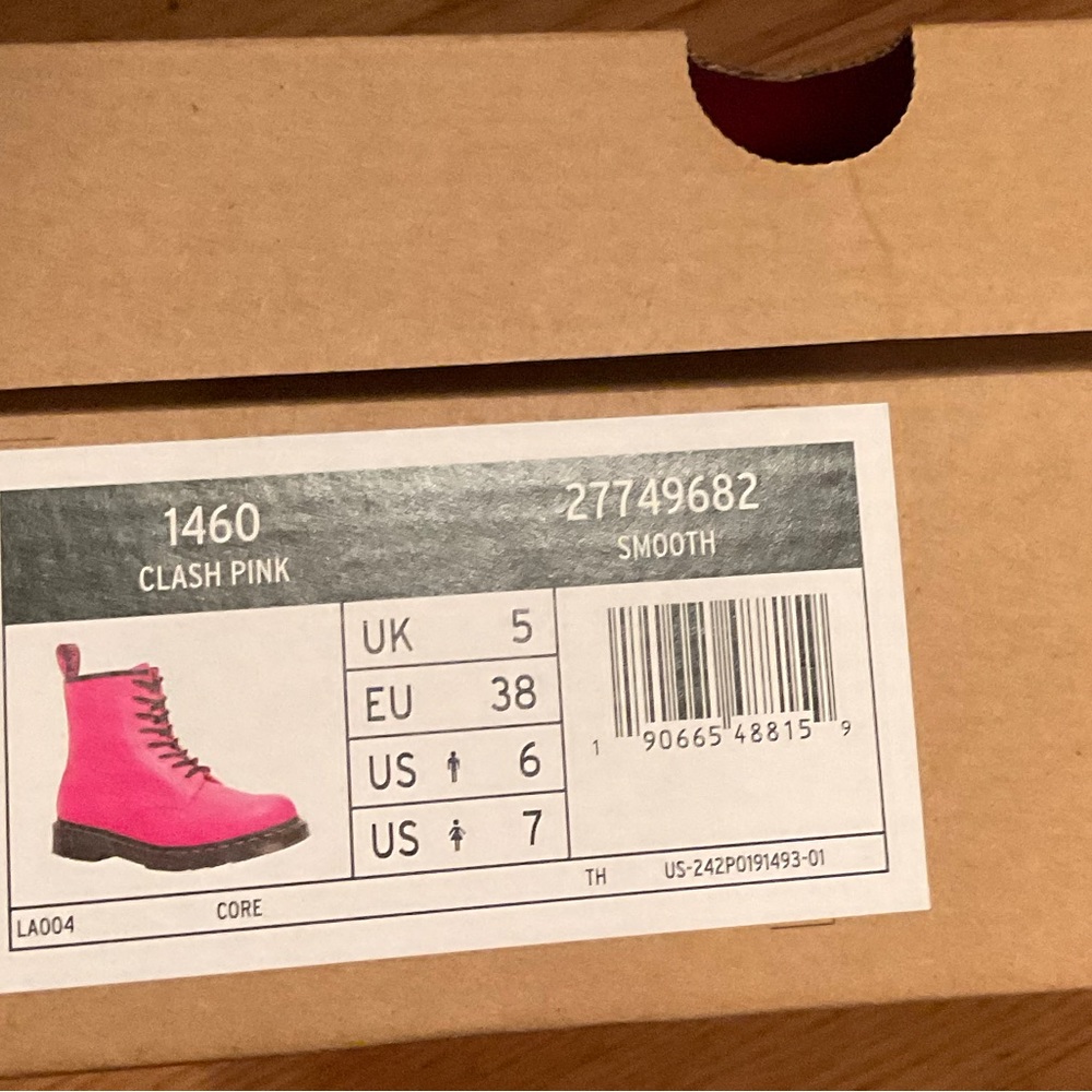 Size 7 Hot Pink Dr. Marten Boots